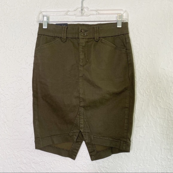 NEW Joe’s Academy Pencil Skirt In Cadence Green 24 - Picture 3 of 11